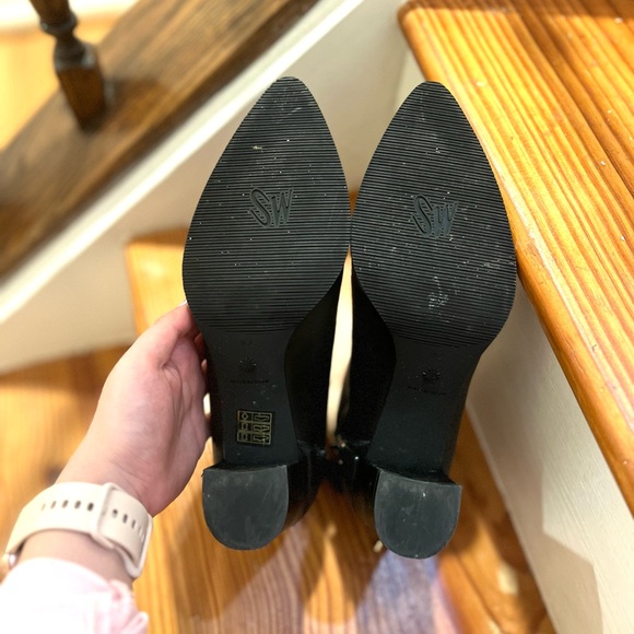 Stuart Weitzman Leather Heel Booties Ankle - Picture 7 of 8